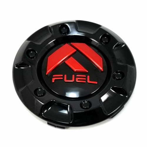 Fuel Off-Road Gloss Black Wheel Center Cap and Red Logo 1001-58CEN-GBQ - Wheel Center Caps