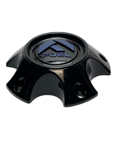 Fuel Off-Road Gloss Black Wheel Center Cap Blue Logo 1006-08GBDK - Wheel Center Caps