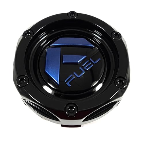 Fuel Off-Road Gloss Black Wheel Center Cap with Blue Logo 1003-46GBDK replacement wheel center cap part 1003-46GBDK