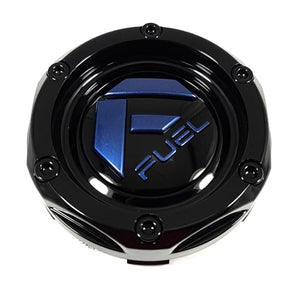 Fuel Off-Road Gloss Black Wheel Center Cap with Blue Logo 1003-46GBDK - Wheel Center Caps