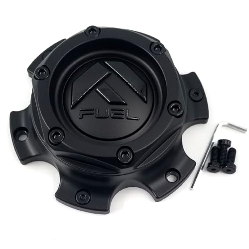 Fuel Off-Road Matte Black Wheel Center Cap with Black Rivets 1004-37BLD - Wheel Center Caps