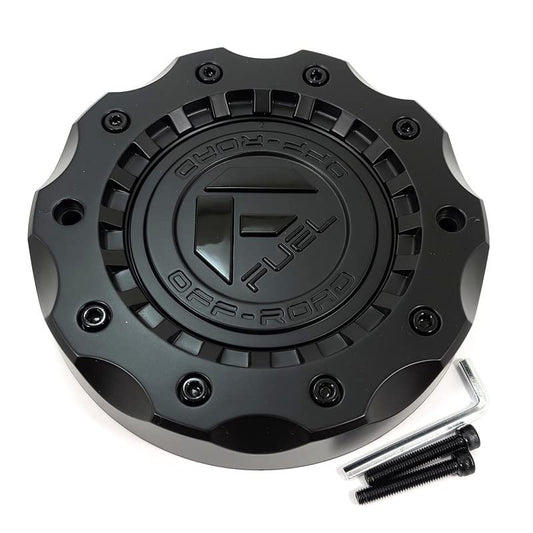 Fuel Off-Road Wheels Matte Black Wheel Center Hub Cap 7-1/4"OD Bolt-On 5x4.5 5x114.3 5x5 5x127 6x5.5 6x139.7 6x135 5x5.5 5x139.7 5x150 D726 Militia D763 SFJ D764 SFJ D765 SFJ D723
