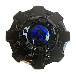 Fuel Offroad 1001-79GBK Gloss Black Blue Logo Wheel Center Cap - wheelcentercaps