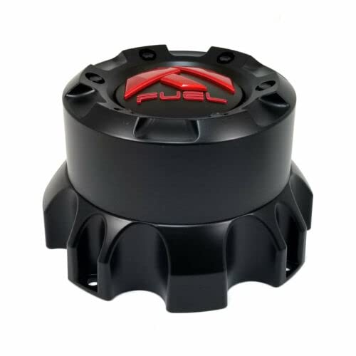 Fuel Offroad Wheels 1001-60MBQ 8 Lug Matte Black Center Cap with Red Logo 1000-55 ST-MQ804-148 replacement wheel center cap part 1001-60MBQ