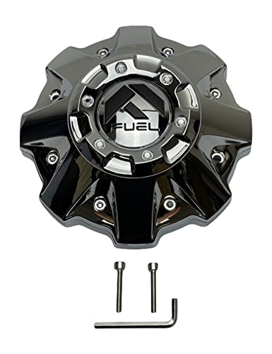 Fuel Offroad Wheels 1001-63KIT5 Chrome Wheel Center Cap with 1002-56 Riser replacement wheel center cap part 1001-63KIT5
