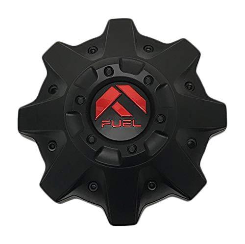 Fuel Offroad Wheels 1002-53MBQ Matte Black Center Cap with Red Logo - wheelcentercaps