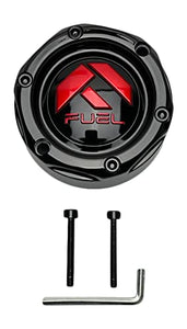 Fuel Offroad Wheels 1003-42GBQ Gloss Black with Red Logo Center Cap - Wheel Center Caps