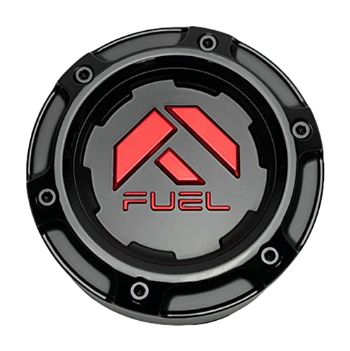 Fuel Offroad Wheels 1005-49GBQ Gloss Black with Red Logo Center Cap - Wheel Center Caps