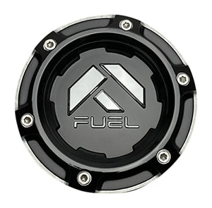 Fuel Offroad Wheels 1005-49NBL Gloss Black and Chrome Center Cap - Wheel Center Caps