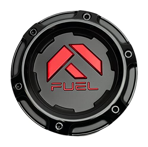 Fuel Offroad Wheels 1005-50SGBQ Gloss Black Center Cap with Red Logo replacement wheel center cap part 1005-50SGBQ