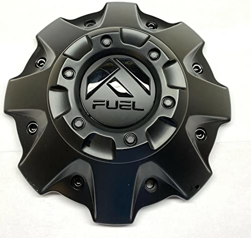 Fuel Wheels 1001-63BLD Matte Black Center Cap 5 and 6 Lug Black Logo M-447 replacement wheel center cap part 1001-63BLD