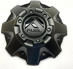 Fuel Wheels 1001-63BLD Matte Black Center Cap 5 and 6 Lug Black Logo M-447 - Wheel Center Caps