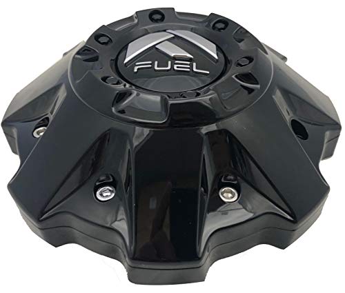 Fuel Wheels Gloss Black Center Cap (Qty 1) # 1002-48GB 5-6 Lug (1001-63 with Extension!) with Screws replacement wheel center cap part 1002-48GB