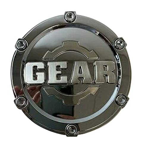 Gear Alloy 6001K102 Chrome with Brushed Logo Wheel Center Cap - wheelcentercaps