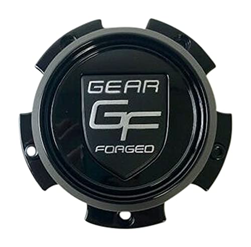 Gear Forged 824L140-5H Gloss Black Wheel Center Cap 5 Bolt replacement wheel center cap part 824L140-5H