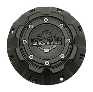 Gear Matte Black and Gloss Black Logo Wheel Center Cap 311L206 S1311-02 310L206-2 - wheelcentercaps