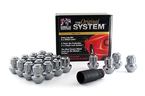Gorilla Automotive 96643DX chrome factory-style wheel lock system, 14mm x 1.50, 20-piece set