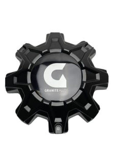 Granite Alloy Matte Black Wheel Center Cap 6006B180-8H - Wheel Center Caps