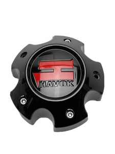 Havok Gloss Black Wheel Center Cap CBH05-B1P - Wheel Center Caps