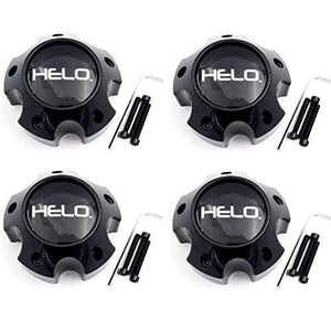 Helo 4 Pack Wheels 1079L121HE1GB 1079L121 Gloss Black Center Cap - wheelcentercaps