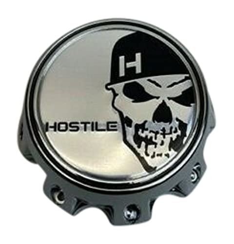 Hostile Special Edition Skull Logo Chrome Wheel Center Cap HC-8004 replacement wheel center cap part HC-8004