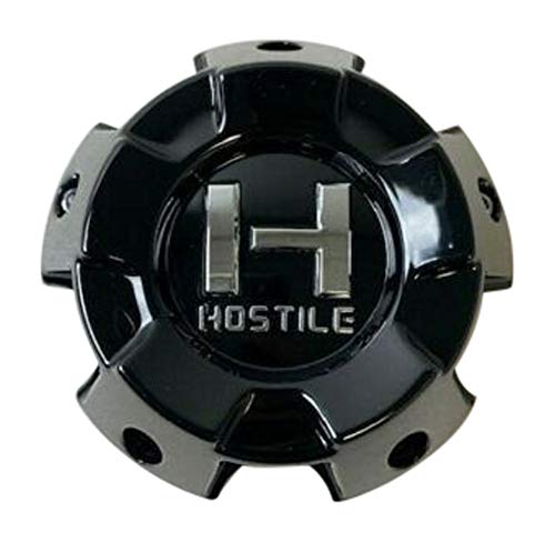 Hostile Wheels 5 Lug Gloss Black Wheel Center Cap HC-5005 HC-5007 replacement wheel center cap part HC-5005