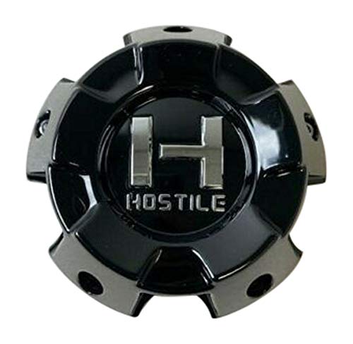 Hostile Wheels 5 Lug Gloss Black Wheel Center Cap HC-5005