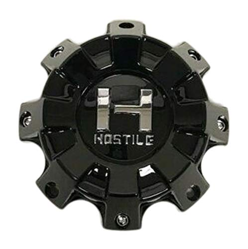 Hostile Wheels 8 Lug Gloss Black Wheel Center Cap HC-8001-B HC-8001 replacement wheel center cap part HC-8001-B