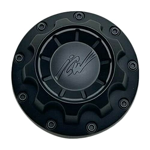 ICW Racing Matte Black Snap in Wheel Center Cap 595K66A CAP-204 595K66A-YB001 replacement wheel center cap part 595K66A
