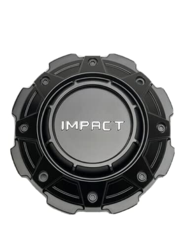 Impact Matte Black Wheel Center Cap C-SD02A F20P424A-6-B replacement wheel center cap part C-SD02A