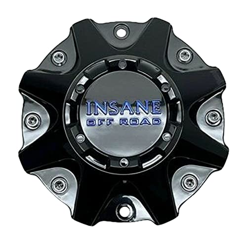 Insane Off-Road Gloss Black and Blue Logo Wheel Center Cap ER038 310L214-D replacement wheel center cap part ER038