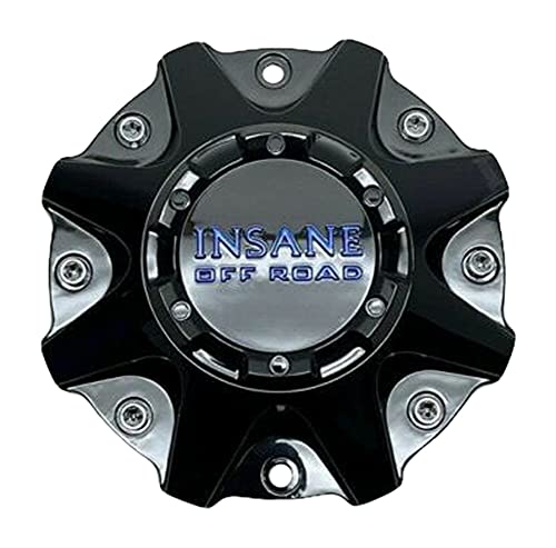 Insane Off-Road Gloss Black and Blue Logo Wheel Center Cap ER038 310L214-D - wheelcentercaps