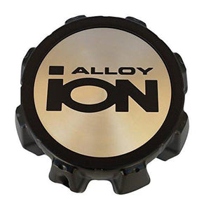 Ion Alloy C1018304B 81072012F-6 8 Lug Black Wheel Center Cap - wheelcentercaps