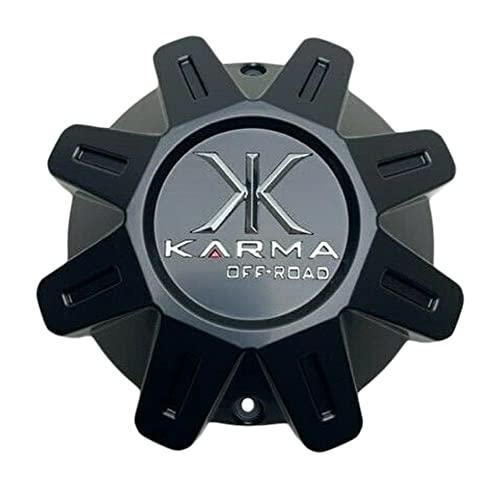 Karma Off-Road Matte Black Wheel Center Cap H268 replacement wheel center cap part H268