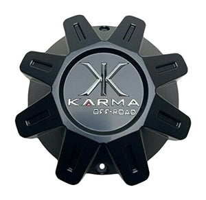 Karma Off-Road Matte Black Wheel Center Cap H268 - wheelcentercaps