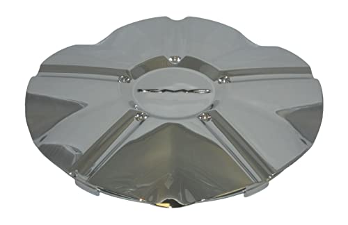 KMC Ace Wheels 1000124 Chrome Wheel Center Cap S209-71 CAP-124-24 with Lockring replacement wheel center cap part 1000124