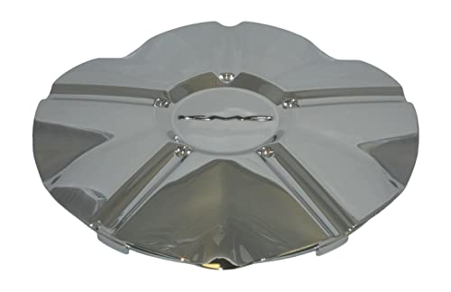 KMC Ace Wheels 1000124 Chrome Wheel Center Cap S209-71 CAP-124-24 with Lockring - Wheel Center Caps