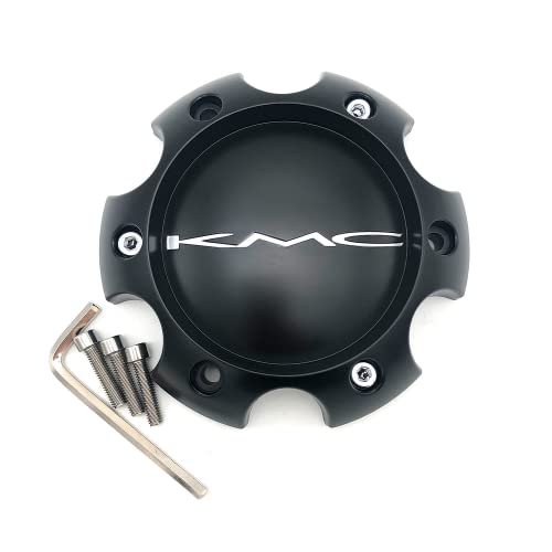 KMC Cap Style B Black 6 Lug replacement wheel center cap part 395B1396HYB003