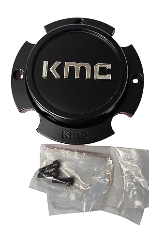 KMC UTV Series KS1CAP48-SB Satin Black and Chrome Center Cap 4x137 - Wheel Center Caps