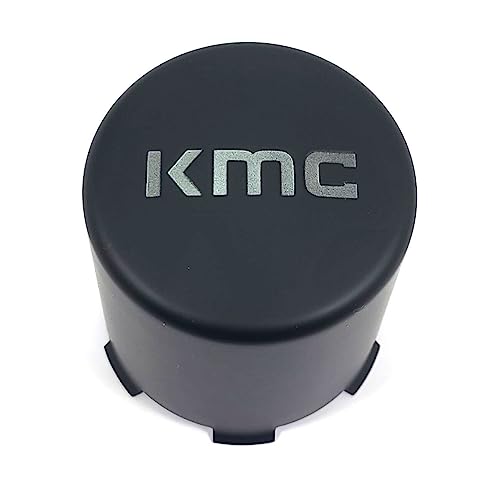 KMC Wheels Matte Black Wheel Center Hub Cap 3-11/16"OD Push-Thru for 5x135 6x135 KM522 Enduro replacement wheel center cap part 3-11/16