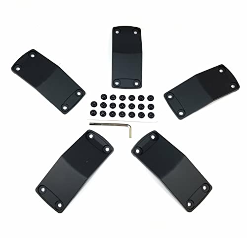 KMC XD Series Matte Black Wheel Inserts for 20x12-44mm XD811 Rockstar II 811FIN20244NABS Set of 5 replacement center cap logo / insert part 20X12-44MM