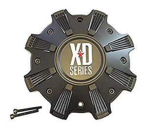 KMC XD Series Trap 823 M-989SB CAP M-989-UP M-989BKSB Black Wheel Center Cap - wheelcentercaps