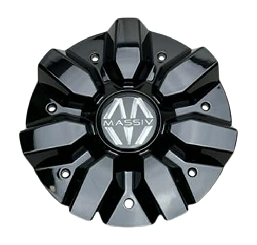 Massiv Gloss Black Wheel Center Cap CS518-2P replacement wheel center cap part CS518-2P