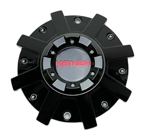 Mayhem Gloss Black and Red Logo Wheel Center Cap C108104BR 8310 replacement wheel center cap part C108104BR