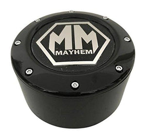 Mayhem Wheels 8 Lug C10805005B-L 81232090F-6 81232090F-5 C1080505B Gloss Black Center Cap - wheelcentercaps