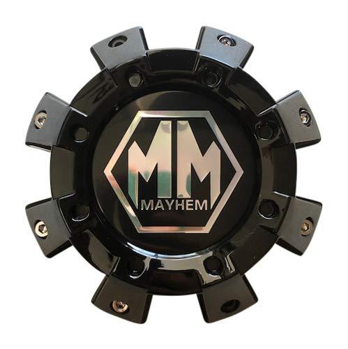 Mayhem Wheels 8101 Monstir Dually C108101B01-F 8131208525F-2 Gloss Black Front Center Cap replacement wheel center cap part C108101B01-F