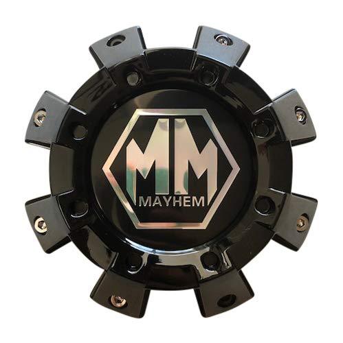 Mayhem Wheels 8101 Monstir Dually C108101B01-F 8131208525F-2 Gloss Black Front Center Cap - wheelcentercaps