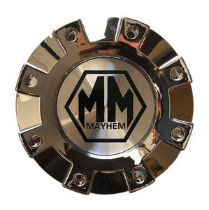 Mayhem Wheels 8101 Monstir Dually C108101C02-R 813220825F-3 Rear Chrome Center Cap - wheelcentercaps