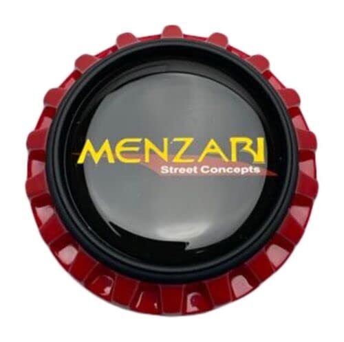 Menzari Red Snap in Wheel Center Cap 465-CAP-UP replacement wheel center cap part 465-CAP-UP