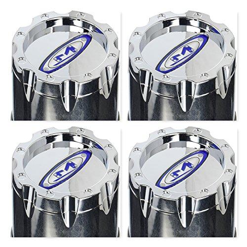 Moto Metal 4 Pack 353B136CH1 Chrome Wheel Rim Center Cap Push Thru replacement wheel center cap part 353B136CH1